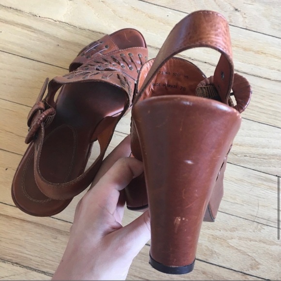 Frye leather studded platform heels - Picture 7 of 11